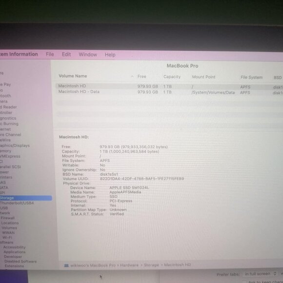 2016 Apple Macbook 1 TB Storage 16 GB RAM  Pro 15" Touch Bar i7 2.9ghz - Picture 3 of 17